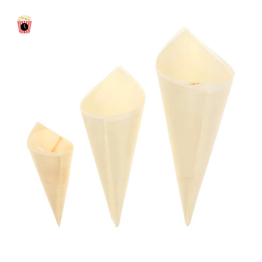 Conos de Madera Biodegradables para Aperitivos (50 uds)